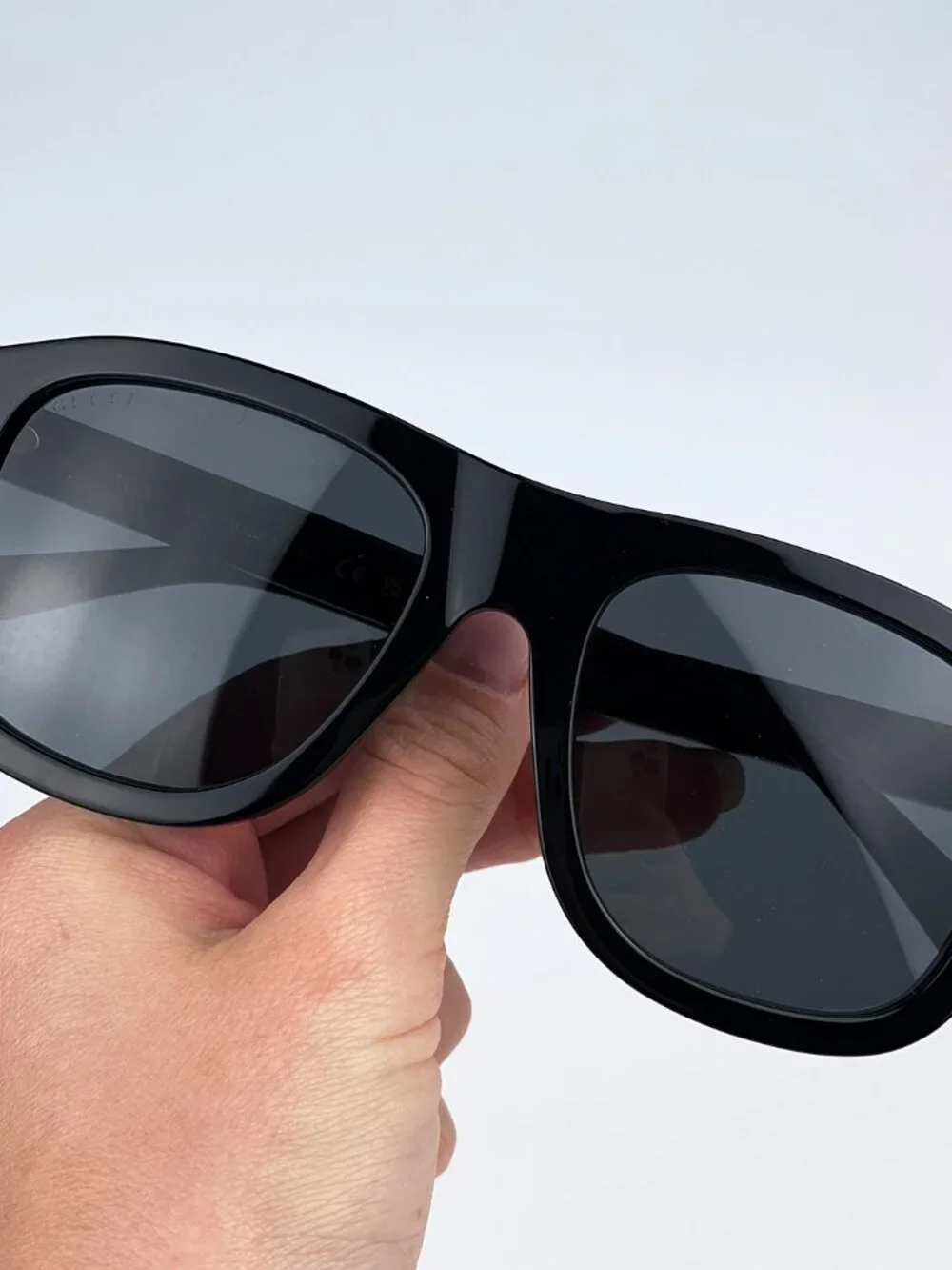 GUCCI GG1316S 001 BLACK GREY SQUARE UNISEX SUNGLASSES